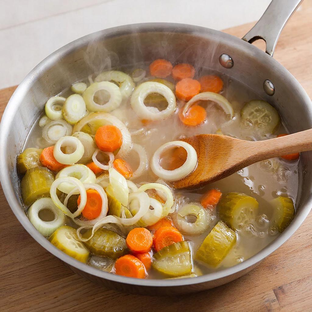 Приготовление зажарки для рассольника Зажарка для рассольника с маринованными огурцами