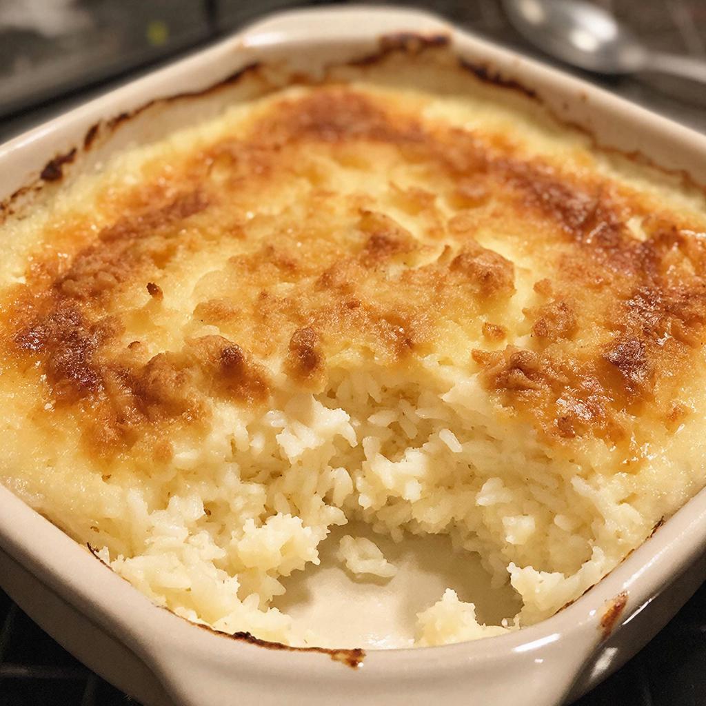 Рисовый пудинг из готового риса Рисовый пудинг в духовке с золотистой корочкой