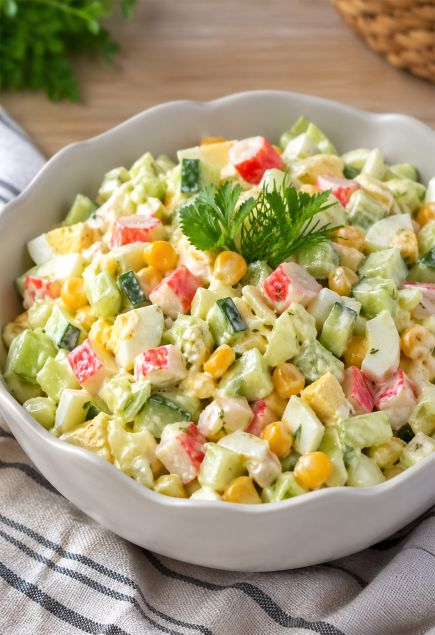 Крабовый салат с крабовыми палочками