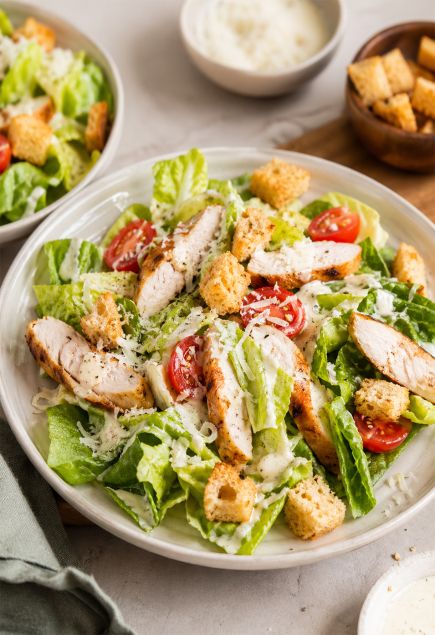 Салат цезарь с курицей в домашних условиях