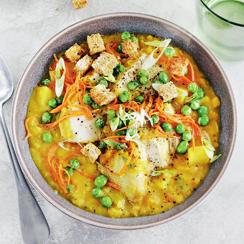 Гороховый суп на курином бульоне