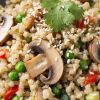 Булгур с шампиньонами и овощами