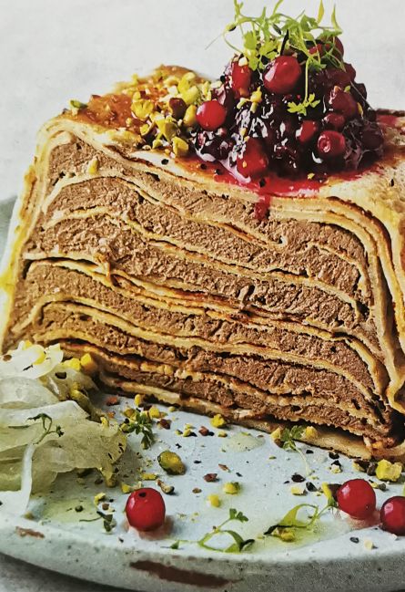 Печеночный торт с кукурузными блинчиками