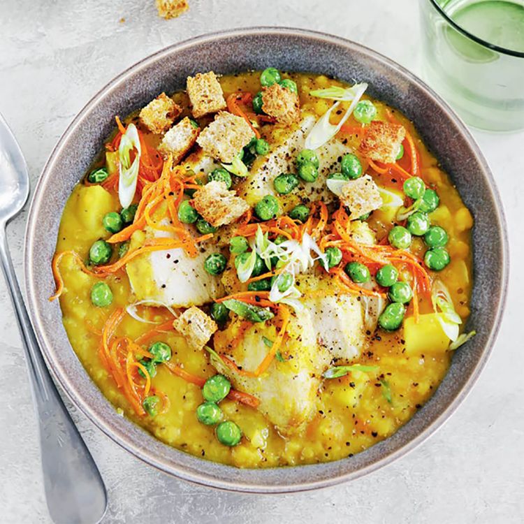 Гороховый суп на курином бульоне