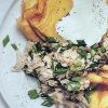 Начинка для блинов из скумбрии со сметаной и луком