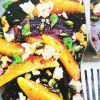 Салат с апельсинами, фетой и свеклой
