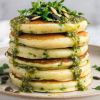 Блинчики из кабачков с морской капустой