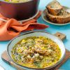 Рассольник с маринованными огурцами и рисом