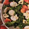 Салат с горгонзолой, шампиньонами и цитрусовыми