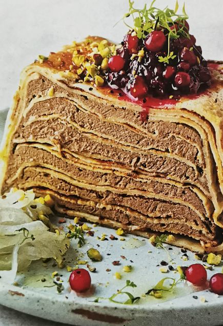 Печеночный торт с кукурузными блинчиками