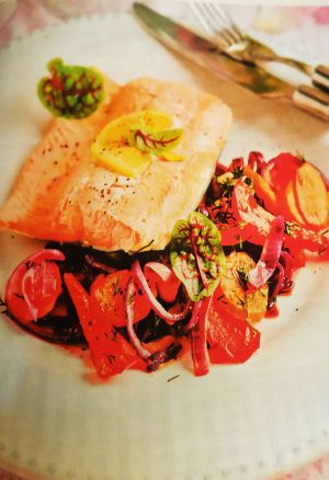 Горбуша с овощами