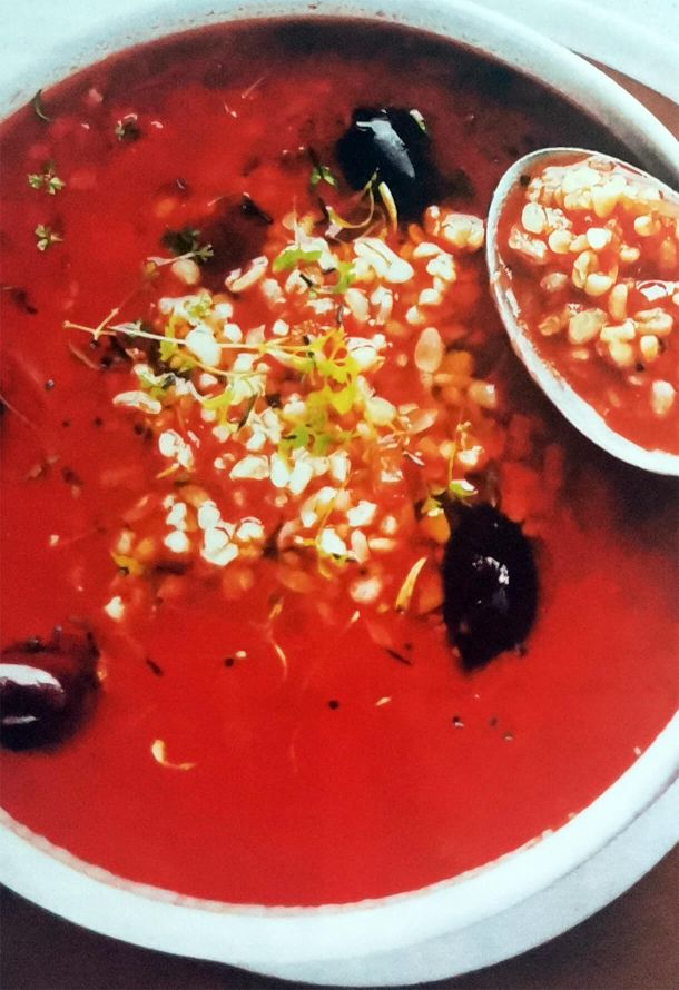Томатный суп с булгуром