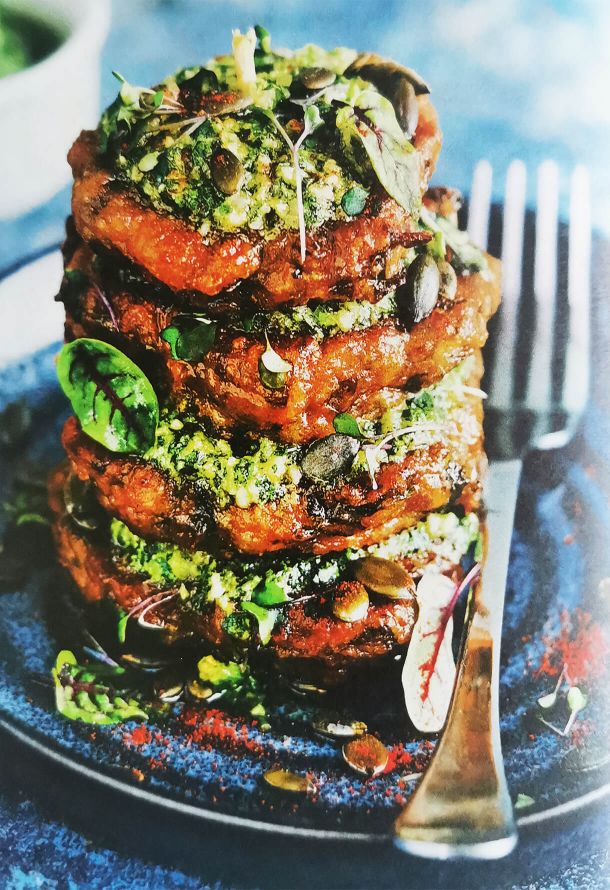 Блинчики из кабачков с морской капустой