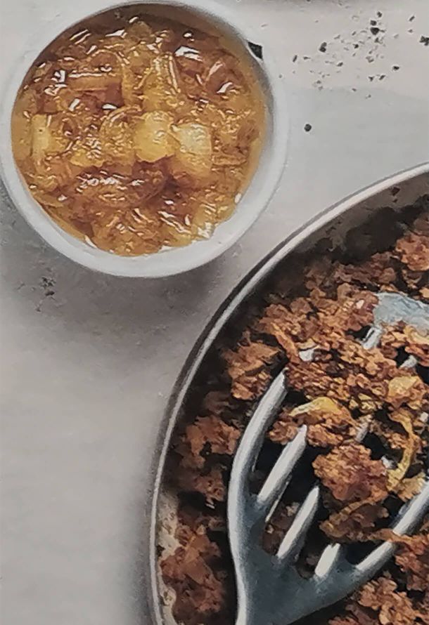 Начинка для блинов мясная с карамелизованным луком